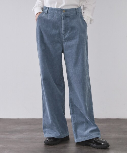 OPAQUE.CLIP(オペークドットクリップ)の「コーデュロイワイドパンツ【洗濯機OK】(その他パンツ・レディース・ブラウン系/ライトブルー/キャメル・38/40/42)」の10枚目の写真