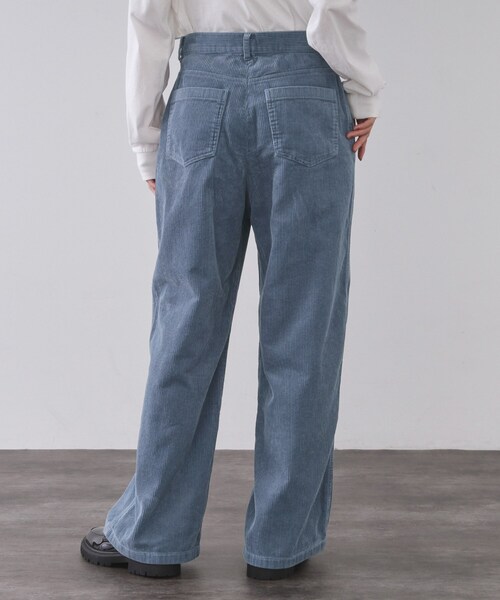 OPAQUE.CLIP(オペークドットクリップ)の「コーデュロイワイドパンツ【洗濯機OK】(その他パンツ・レディース・ブラウン系/ライトブルー/キャメル・38/40/42)」の12枚目の写真