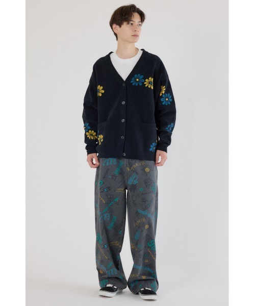 RODEO CROWNS WIDE BOWL（ロデオクラウンズワイドボウル）の「グラフィティーワイドデニムパンツ（デニムパンツ・メンズ・ブラック/ライトブルー・MEDIUM/LARGE）」の6枚目の写真