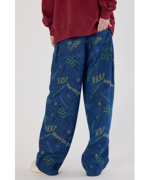 RODEO CROWNS WIDE BOWL（ロデオクラウンズワイドボウル）の「グラフィティーワイドデニムパンツ（デニムパンツ・メンズ・ブラック/ライトブルー・MEDIUM/LARGE）」の11枚目の写真