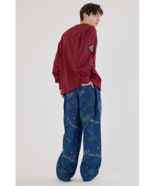 RODEO CROWNS WIDE BOWL（ロデオクラウンズワイドボウル）の「グラフィティーワイドデニムパンツ（デニムパンツ・メンズ・ブラック/ライトブルー・MEDIUM/LARGE）」の13枚目の写真