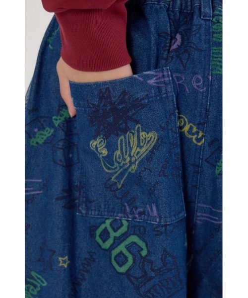 RODEO CROWNS WIDE BOWL（ロデオクラウンズワイドボウル）の「グラフィティーワイドデニムパンツ（デニムパンツ・メンズ・ブラック/ライトブルー・MEDIUM/LARGE）」の21枚目の写真
