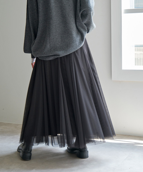 新品タグ付きスピックアンドスパン　Spick & Span チュールスカート スピックアンドスパン SPICK & SPAN スカート 新品タグ付き