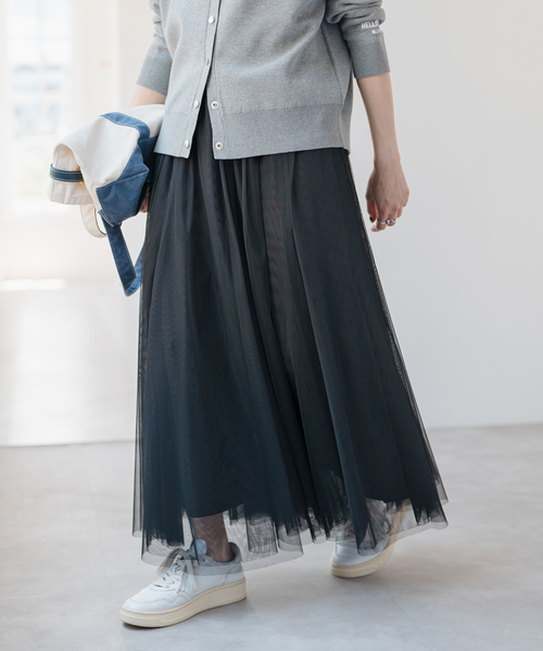 Spick & Span（スピックアンドスパン）の「《追加2》チュールスカート（スカート・レディース・ブラック/ブラウン・36/38）」の16枚目の写真