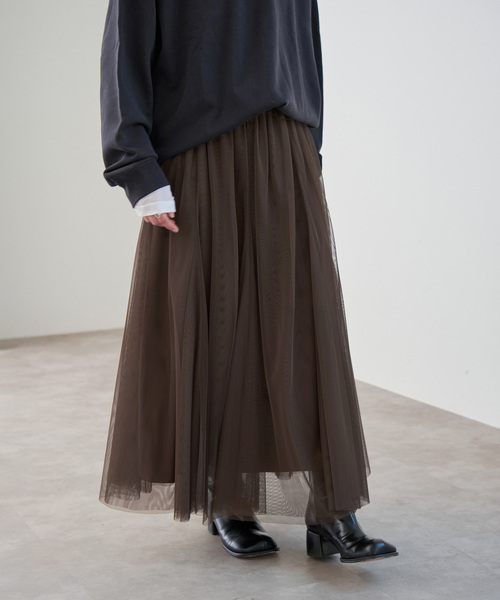 新品タグ付きスピックアンドスパン　Spick & Span チュールスカート Spick & Span（スピックアンドスパン）の「チュールスカート