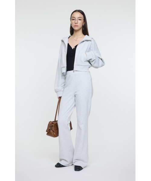 MOUSSY(マウジー)の「SHORT ZIP UP フ―ディー(パーカー・レディース・杢グレー/ライトブラック/ベージュ・FREE)」の6枚目の写真