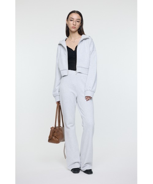 MOUSSY(マウジー)の「SHORT ZIP UP フ―ディー(パーカー・レディース・杢グレー/ライトブラック/ベージュ・FREE)」の7枚目の写真