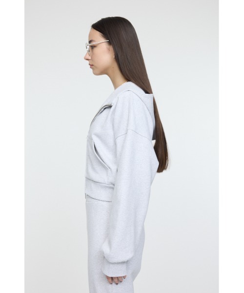 MOUSSY(マウジー)の「SHORT ZIP UP フ―ディー(パーカー・レディース・杢グレー/ライトブラック/ベージュ・FREE)」の10枚目の写真