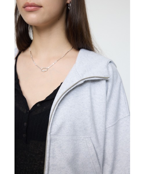 MOUSSY(マウジー)の「SHORT ZIP UP フ―ディー(パーカー・レディース・杢グレー/ライトブラック/ベージュ・FREE)」の12枚目の写真