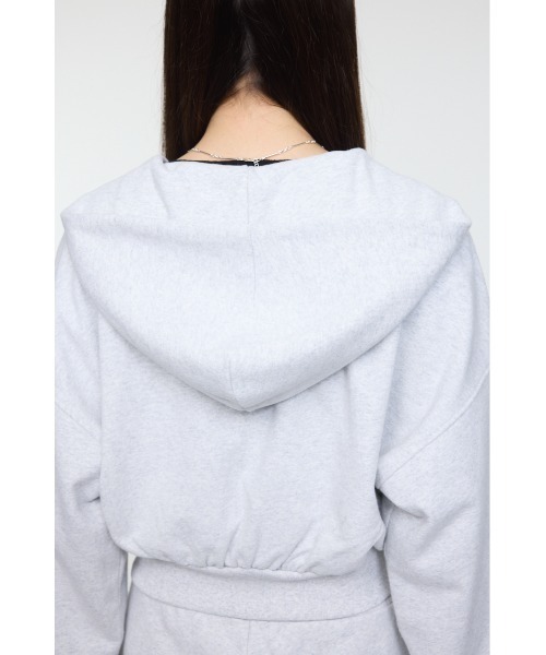 MOUSSY(マウジー)の「SHORT ZIP UP フ―ディー(パーカー・レディース・杢グレー/ライトブラック/ベージュ・FREE)」の13枚目の写真