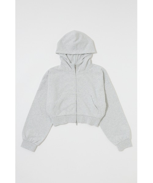MOUSSY(マウジー)の「SHORT ZIP UP フ―ディー(パーカー・レディース・杢グレー/ライトブラック/ベージュ・FREE)」の17枚目の写真