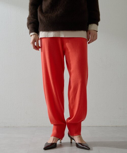 Whim Gazette(ウィムガゼット)の「W/Caニットパンツ(その他パンツ・レディース・モカ/オレンジ/グレイッシュベージュ・FREE)」の3枚目の写真