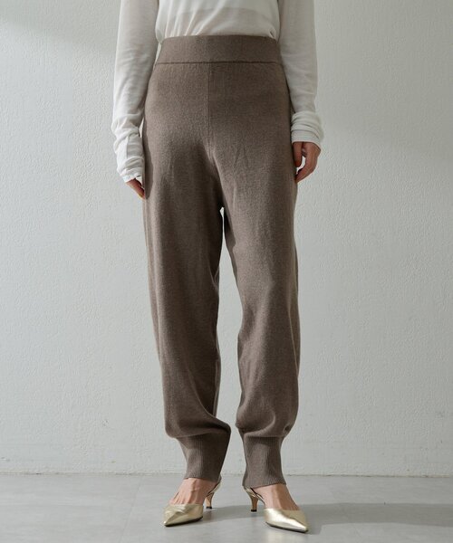 Whim Gazette(ウィムガゼット)の「W/Caニットパンツ(その他パンツ・レディース・モカ/オレンジ/グレイッシュベージュ・FREE)」の4枚目の写真