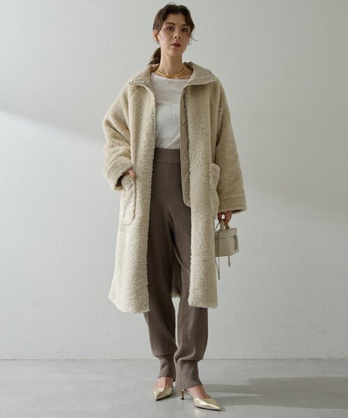 Whim Gazette(ウィムガゼット)の「W/Caニットパンツ(その他パンツ・レディース・モカ/オレンジ/グレイッシュベージュ・FREE)」の9枚目の写真