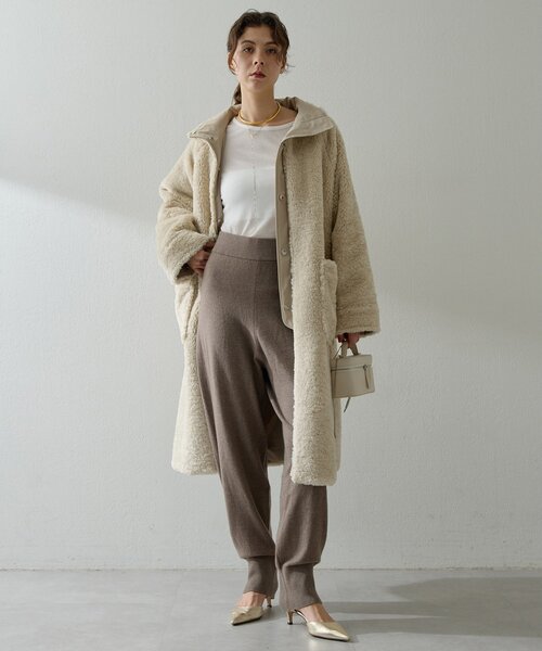 Whim Gazette(ウィムガゼット)の「W/Caニットパンツ(その他パンツ・レディース・モカ/オレンジ/グレイッシュベージュ・FREE)」の10枚目の写真