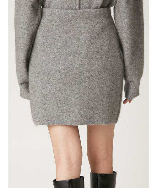 FRAY I.D(フレイアイディー)の「ラクーンダブルフェイスニットミニスカート(スカート・レディース・ブラウン/グレー/クリーム・F)」の11枚目の写真