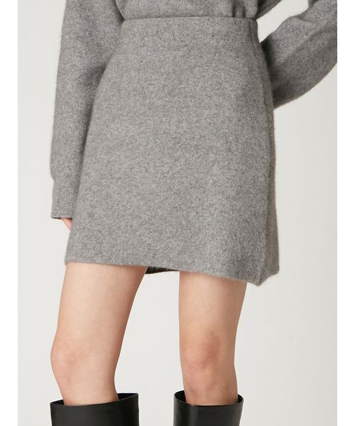 FRAY I.D(フレイアイディー)の「ラクーンダブルフェイスニットミニスカート(スカート・レディース・ブラウン/グレー/クリーム・F)」の12枚目の写真