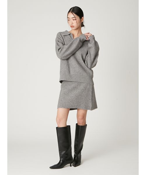 FRAY I.D(フレイアイディー)の「ラクーンダブルフェイスニットミニスカート(スカート・レディース・ブラウン/グレー/クリーム・F)」の17枚目の写真