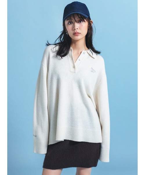 FRAY I.D(フレイアイディー)の「ラクーンダブルフェイスニットミニスカート(スカート・レディース・ブラウン/グレー/クリーム・F)」の4枚目の写真