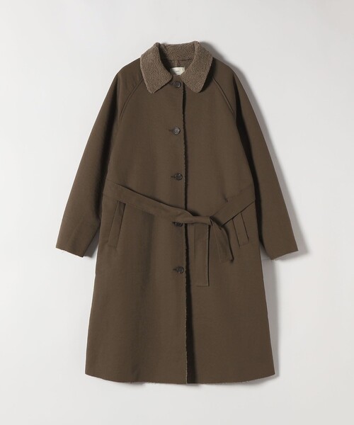 FLAT YOU: ポリエステル ムートン ボア ロング コート（その他アウター