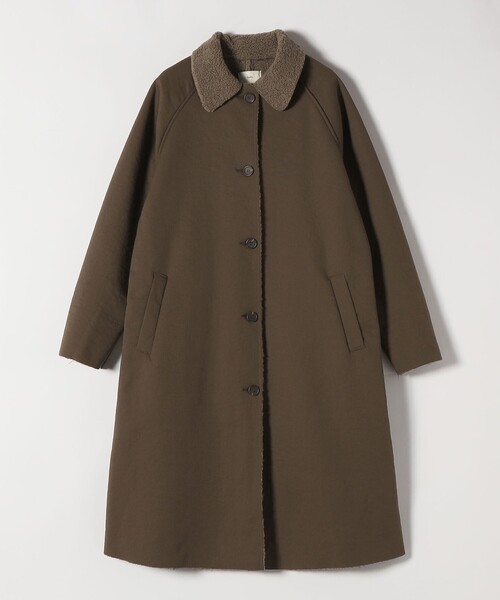 FLAT YOU: ポリエステル ムートン ボア ロング コート（その他アウター