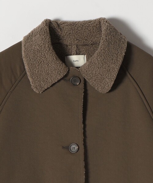 FLAT YOU: ポリエステル ムートン ボア ロング コート（その他アウター