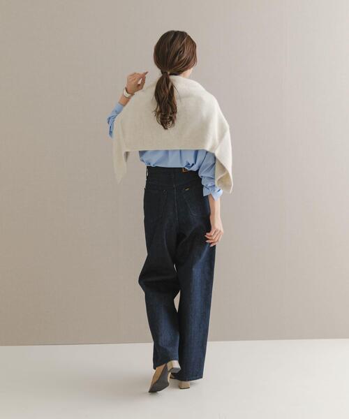 URBAN RESEARCH ROSSO WOMEN（アーバンリサーチ　ロッソ）の「『別注』Lee×ROSSO　FRONT TUCK DENIM PANTS（デニムパンツ・レディース・ブラック/ワンウォッシュ・SMALL/X-SMALL/MEDIUM）」の4枚目の写真