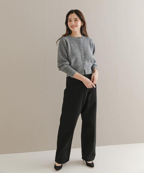 URBAN RESEARCH ROSSO WOMEN（アーバンリサーチ　ロッソ）の「『別注』Lee×ROSSO　FRONT TUCK DENIM PANTS（デニムパンツ・レディース・ブラック/ワンウォッシュ・SMALL/X-SMALL/MEDIUM）」の10枚目の写真