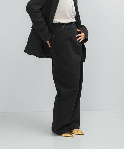 URBAN RESEARCH ROSSO WOMEN（アーバンリサーチ　ロッソ）の「『別注』Lee×ROSSO　FRONT TUCK DENIM PANTS（デニムパンツ・レディース・ブラック/ワンウォッシュ・SMALL/X-SMALL/MEDIUM）」の11枚目の写真
