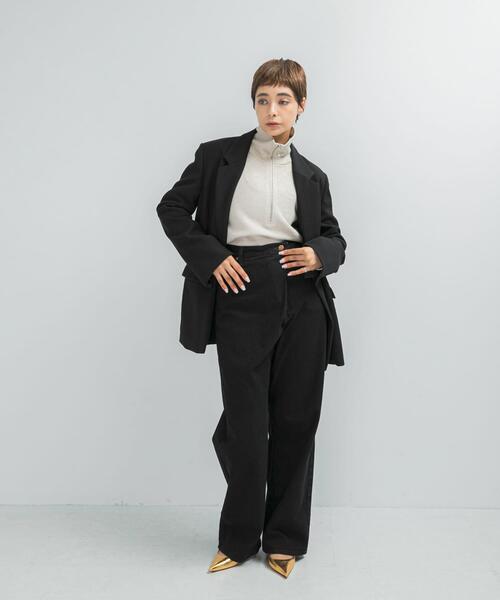 URBAN RESEARCH ROSSO WOMEN（アーバンリサーチ　ロッソ）の「『別注』Lee×ROSSO　FRONT TUCK DENIM PANTS（デニムパンツ・レディース・ブラック/ワンウォッシュ・SMALL/X-SMALL/MEDIUM）」の14枚目の写真