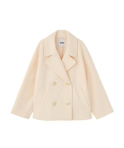 FREE'S MART（フリーズマート）の「◆【はかな企画】ミドル丈オーバーピーコート〈ＭＦＭ〉（ピーコート・レディース・ネイビー/ホワイト・SMALL/MEDIUM）」の4枚目の写真