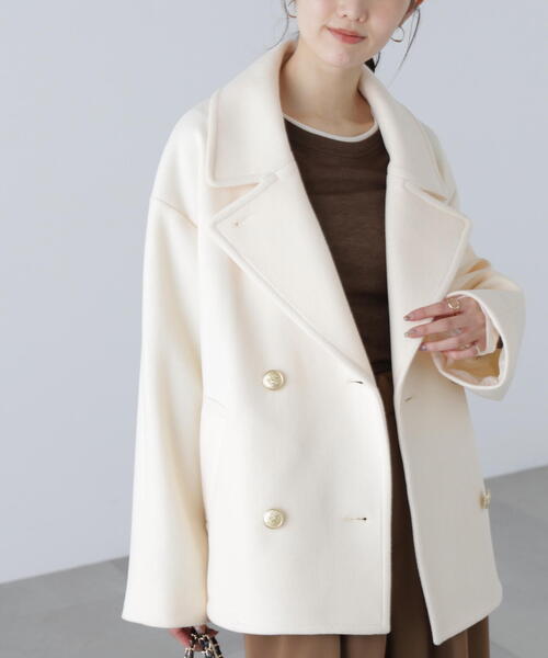 FREE'S MART（フリーズマート）の「◆【はかな企画】ミドル丈オーバーピーコート〈ＭＦＭ〉（ピーコート・レディース・ネイビー/ホワイト・SMALL/MEDIUM）」の15枚目の写真