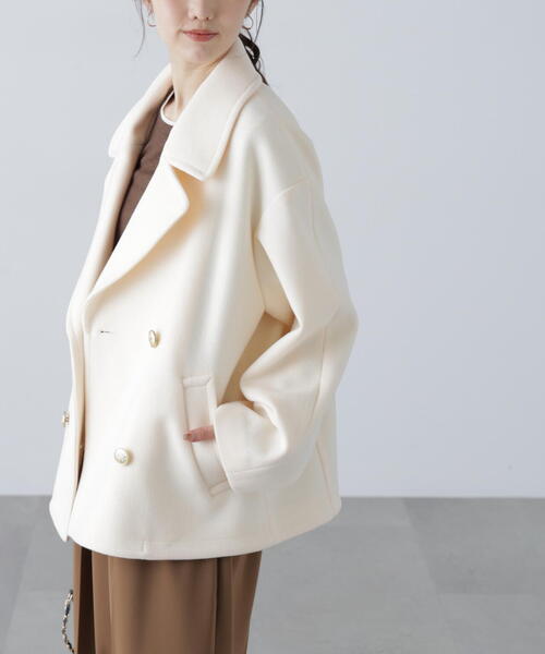 FREE'S MART（フリーズマート）の「◆【はかな企画】ミドル丈オーバーピーコート〈ＭＦＭ〉（ピーコート・レディース・ネイビー/ホワイト・SMALL/MEDIUM）」の18枚目の写真