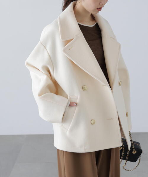 FREE'S MART（フリーズマート）の「◆【はかな企画】ミドル丈オーバーピーコート〈ＭＦＭ〉（ピーコート・レディース・ネイビー/ホワイト・SMALL/MEDIUM）」の19枚目の写真