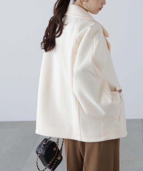 FREE'S MART（フリーズマート）の「◆【はかな企画】ミドル丈オーバーピーコート〈ＭＦＭ〉（ピーコート・レディース・ネイビー/ホワイト・SMALL/MEDIUM）」の20枚目の写真