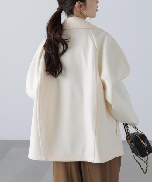 FREE'S MART（フリーズマート）の「◆【はかな企画】ミドル丈オーバーピーコート〈ＭＦＭ〉（ピーコート・レディース・ネイビー/ホワイト・SMALL/MEDIUM）」の21枚目の写真