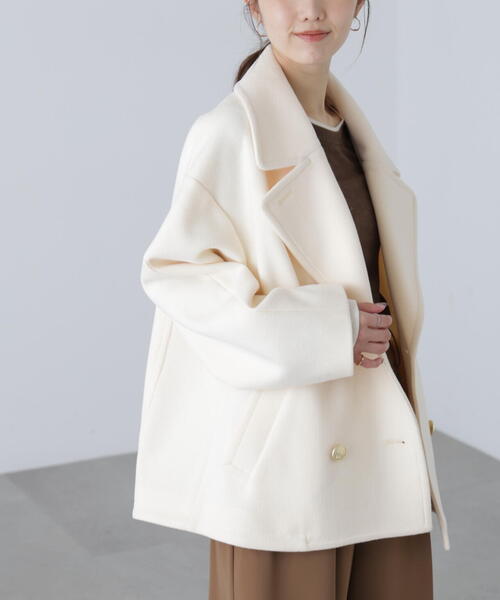 FREE'S MART（フリーズマート）の「◆【はかな企画】ミドル丈オーバーピーコート〈ＭＦＭ〉（ピーコート・レディース・ネイビー/ホワイト・SMALL/MEDIUM）」の22枚目の写真