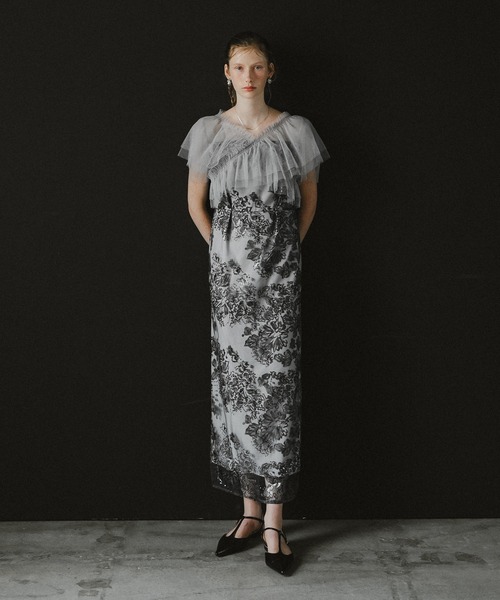 et.UNiVER（エトユニベール）の「Layered tulle dress（ドレス・レディース・ベージュ/ブラック/グレー・SMALL/LARGE/MEDIUM）」の16枚目の写真