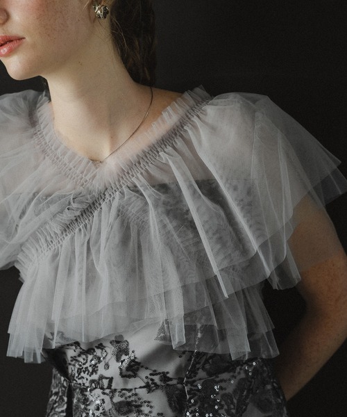 et.UNiVER（エトユニベール）の「Layered tulle dress（ドレス・レディース・ベージュ/ブラック/グレー・SMALL/LARGE/MEDIUM）」の20枚目の写真