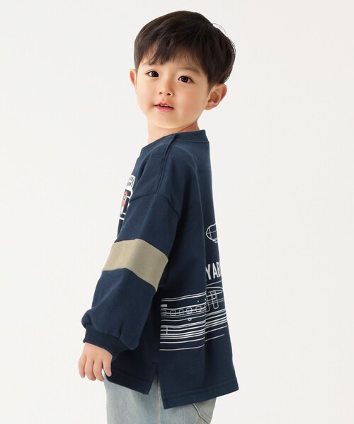 SHIPS Colors(シップス カラーズ)の「SHIPS Colors:90~120cm / 〈洗濯機可能〉JR 新幹線 スウェット(スウェット・キッズ・ベージュ/ネイビー・90/100/110/120)」の4枚目の写真