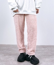 CLOTHY（クロシィ）の「【柔らかもこもこ素材ルームウェア】パイル地ボーダーパンツ（ルームウェア/パジャマ）」