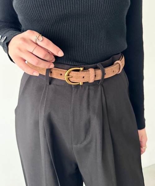 LOVALOT(ラバロット)の「【動画あり】フェイクスエードベルト(ベルト・レディース・ブラック/キャメル/ブラウン・FREE)」の8枚目の写真