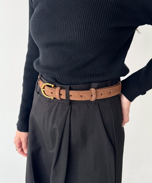 LOVALOT(ラバロット)の「【動画あり】フェイクスエードベルト(ベルト・レディース・ブラック/キャメル/ブラウン・FREE)」の11枚目の写真