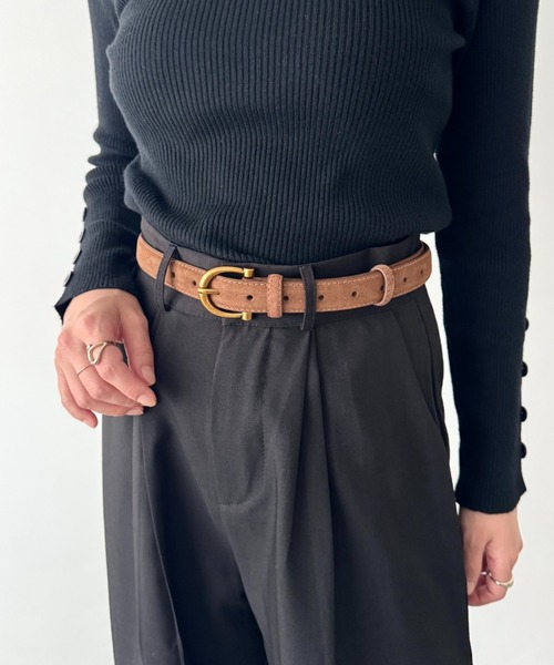 LOVALOT(ラバロット)の「【動画あり】フェイクスエードベルト(ベルト・レディース・ブラック/キャメル/ブラウン・FREE)」の10枚目の写真