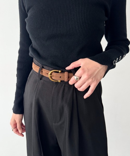 LOVALOT(ラバロット)の「【動画あり】フェイクスエードベルト(ベルト・レディース・ブラック/キャメル/ブラウン・FREE)」の9枚目の写真