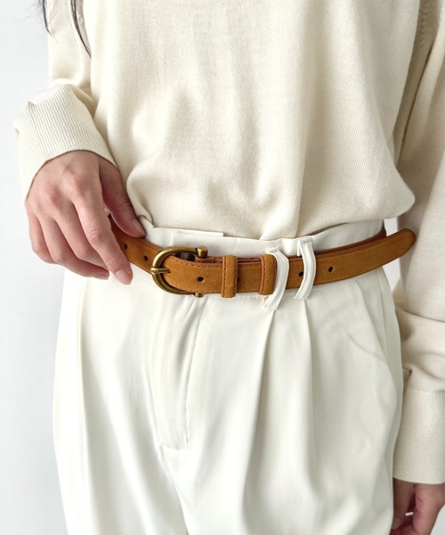 LOVALOT(ラバロット)の「【動画あり】フェイクスエードベルト(ベルト・レディース・ブラック/キャメル/ブラウン・FREE)」の13枚目の写真