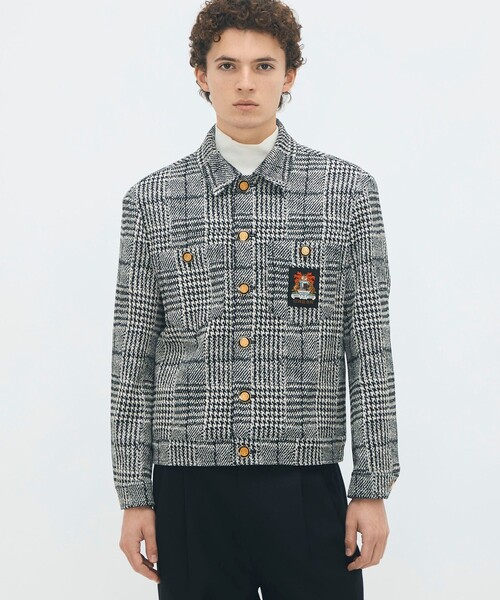 グレンチェックジャカード ブルゾン（ブルゾン）｜CABaN（キャバン）の