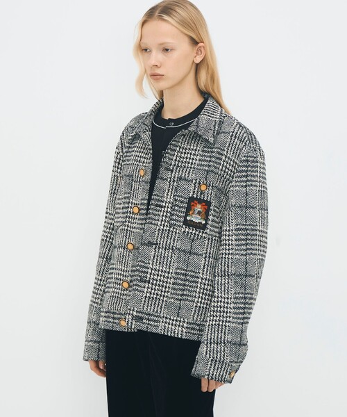 グレンチェックジャカード ブルゾン（ブルゾン）｜CABaN（キャバン）の