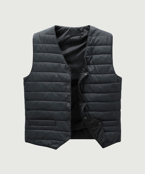 Cloudstyle（クラウドスタイル）の「【Cloudstyle】Vネック ダウンベスト（ベスト・メンズ・グレー/ブラック系その他/ブラック/グレー系その他/ブラック系その他2/ブルー系その他2/ワインレッド/ネイビー/ブルー系その他・LARGE/X-LARGE/XX-LARGE/SMALL/MEDIUM）」の4枚目の写真