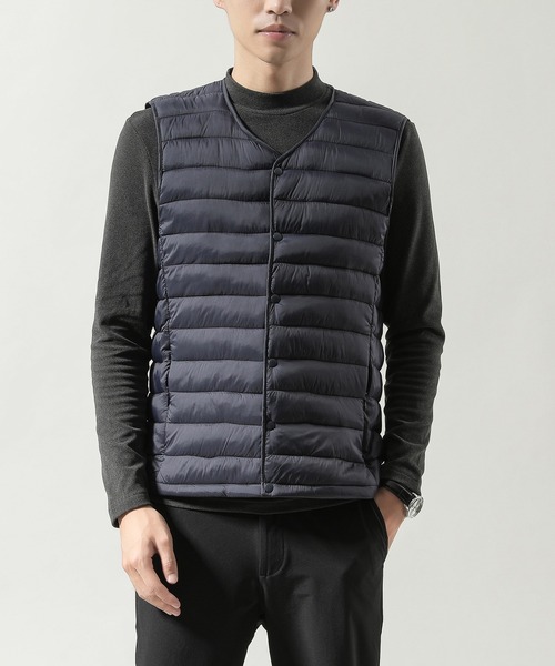 Cloudstyle（クラウドスタイル）の「【Cloudstyle】Vネック ダウンベスト（ベスト・メンズ・グレー/ブラック系その他/ブラック/グレー系その他/ブラック系その他2/ブルー系その他2/ワインレッド/ネイビー/ブルー系その他・LARGE/X-LARGE/XX-LARGE/SMALL/MEDIUM）」の8枚目の写真